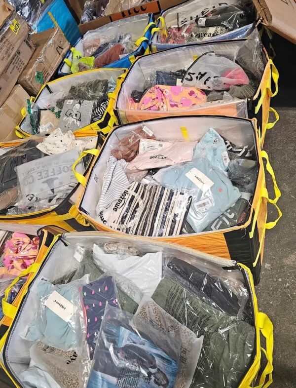 Amazon Mixed Clothing pallets.
